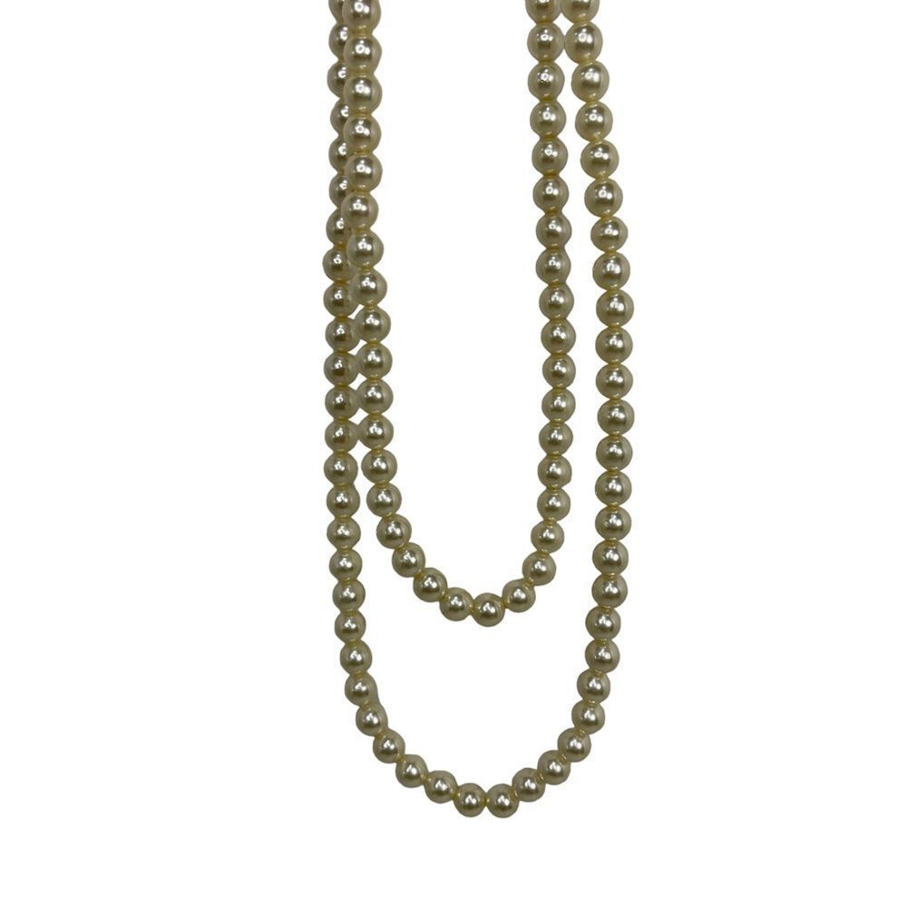Infinity Faux Pearl Strand Necklace 52” Office Career Formal Wedding Classic - Picture 9 of 10